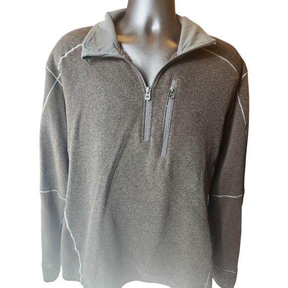 KUHL Sweater Mens XXL Fleece Zip Pullover Hiking Long Sleeve Born In Mountains - Picture 14 of 16